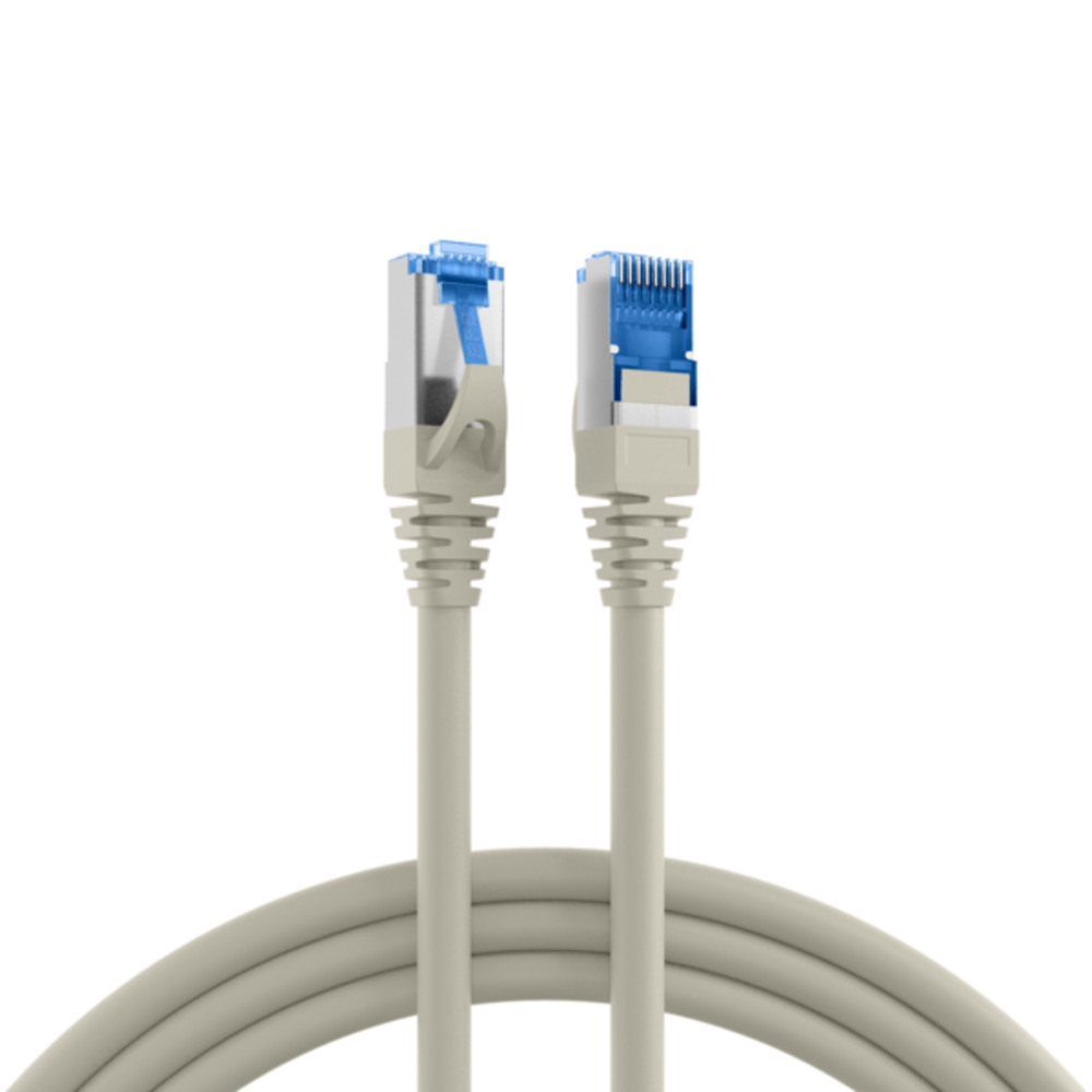 Patchkabel RJ45 Patchkabel Cat.6A S/FTP PVC, UL grau 15m - 1 VPE = 20 St�ck