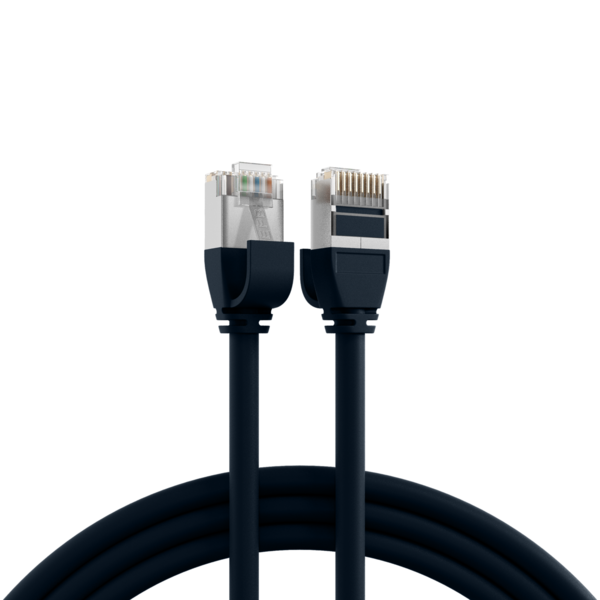 4049759188160 - RJ45 Patchkabel Cat6A U FTP TPE -- 4mm ultraflex schwarz 1m