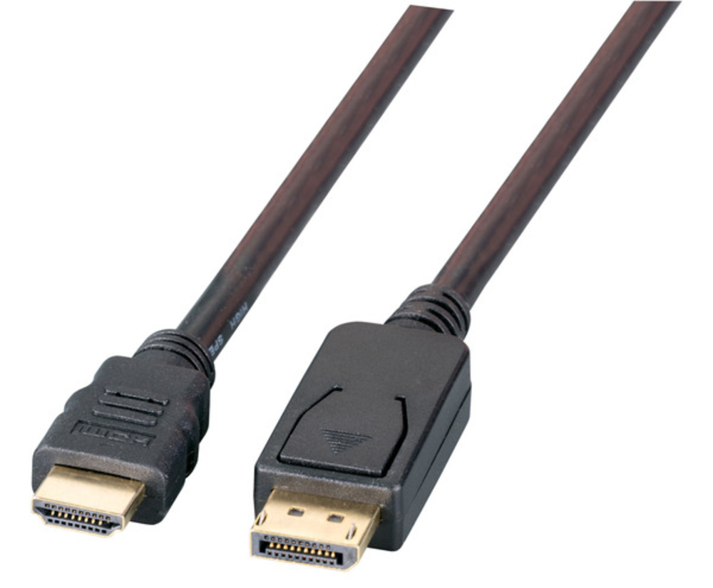 Displayport DisplayPort/HDMI Kabel Full HD,A-A, St-St, 1m, schwarz - 1 VPE = 10 St�ck