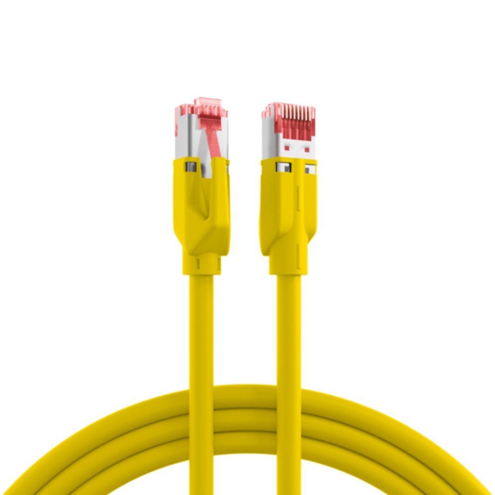 Patchkabel  RJ45 Patchkabel Cat.5e S/UTP PUR, TM21 schleppfähig gelb 5m - 1 VPE = 5 Stï¿½ck