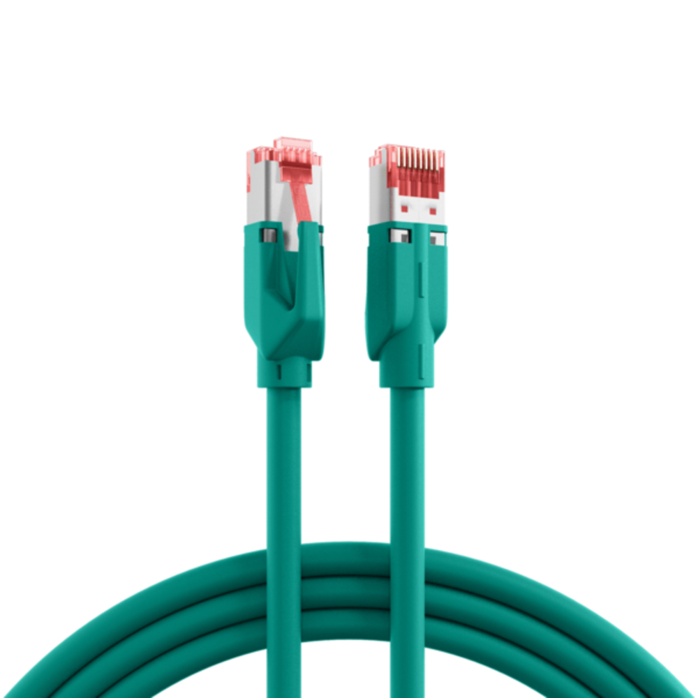 Patchkabel  RJ45 Patchkabel Cat.6A S/FTP LSZH, Draka UC900 TM21 grün 5m - 1 VPE = 5 Stï¿½ck