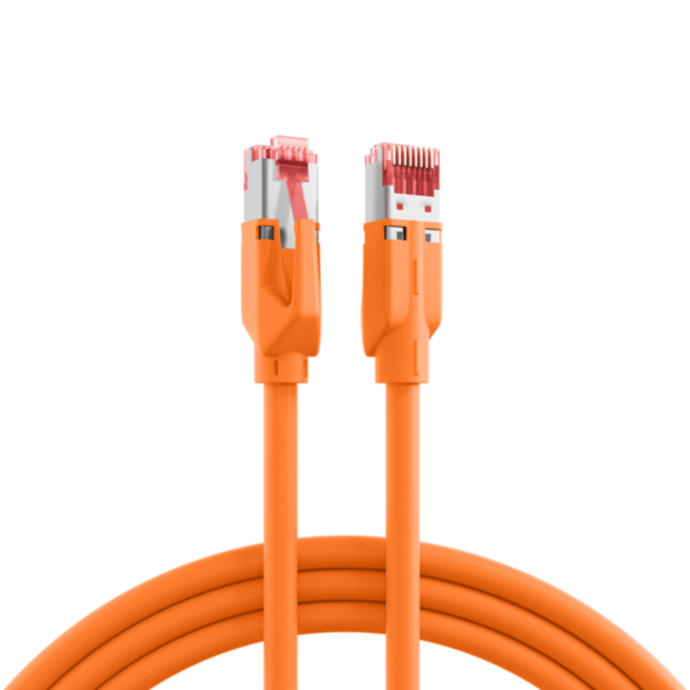 Patchkabel  RJ45 Patchkabel Cat.6A S/FTP LSZH, Draka UC900 TM21 orange 10m - 1 VPE = 5 Stï¿½ck