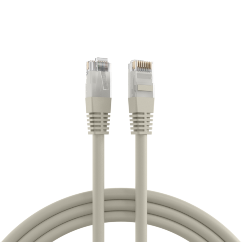 Patchkabel RJ45 Patchkabel Cat.6 U/UTP PVC, CCA grau 1m - 1 VPE = 10 Stï¿½ck