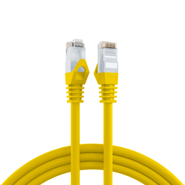 RJ45 Patchkabel Cat.6 U/UTP LSZH, CCA gelb 15m