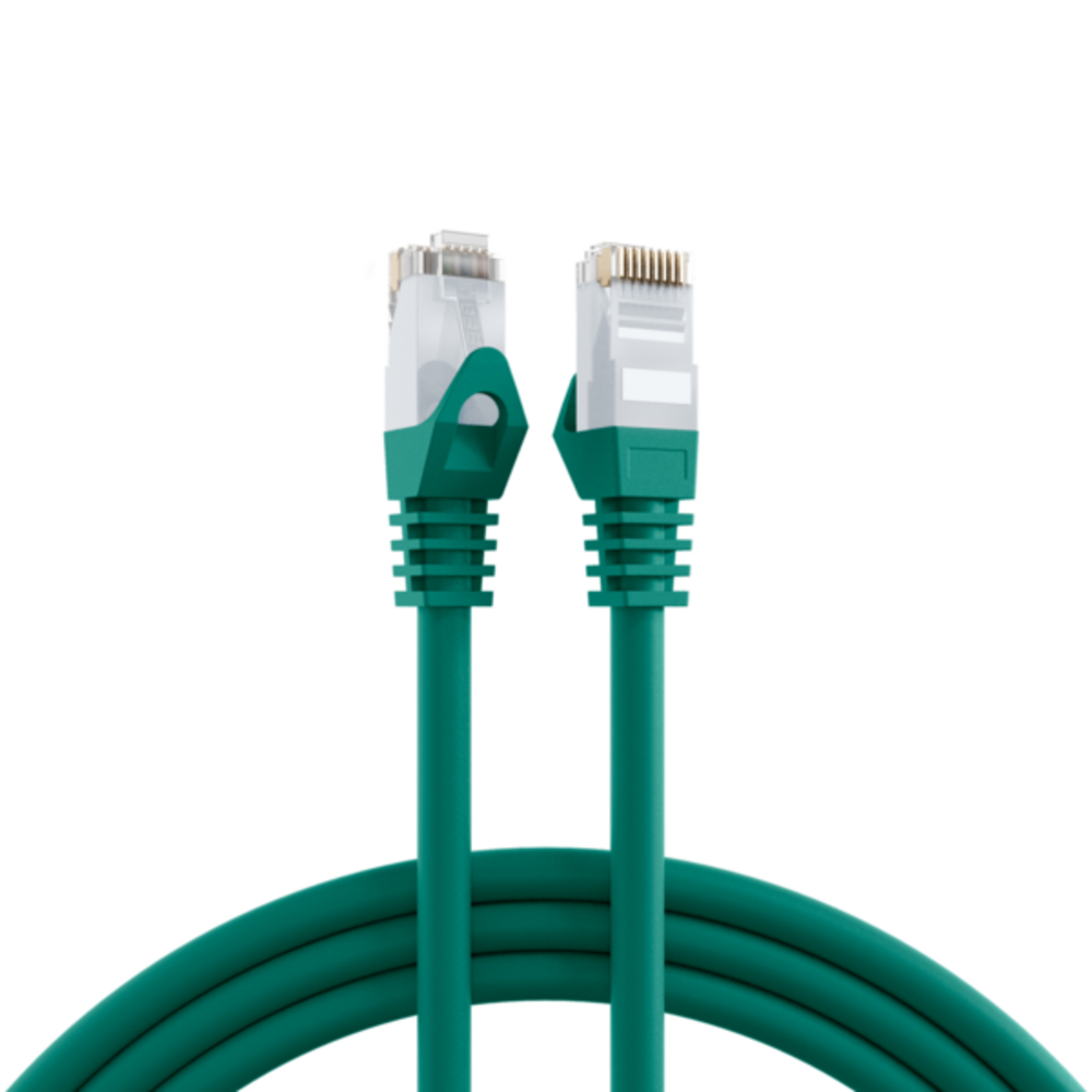 Patchkabel RJ45 Patchkabel Cat.6 U/UTP LSZH, CCA grün 10m - 1 VPE = 5 St�ck