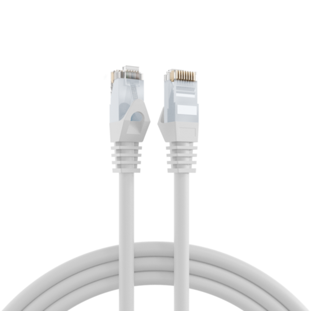 Patchkabel RJ45 Patchkabel Cat.6 U/UTP LSZH, CCA weiß 25m - 1 VPE = 5 St�ck