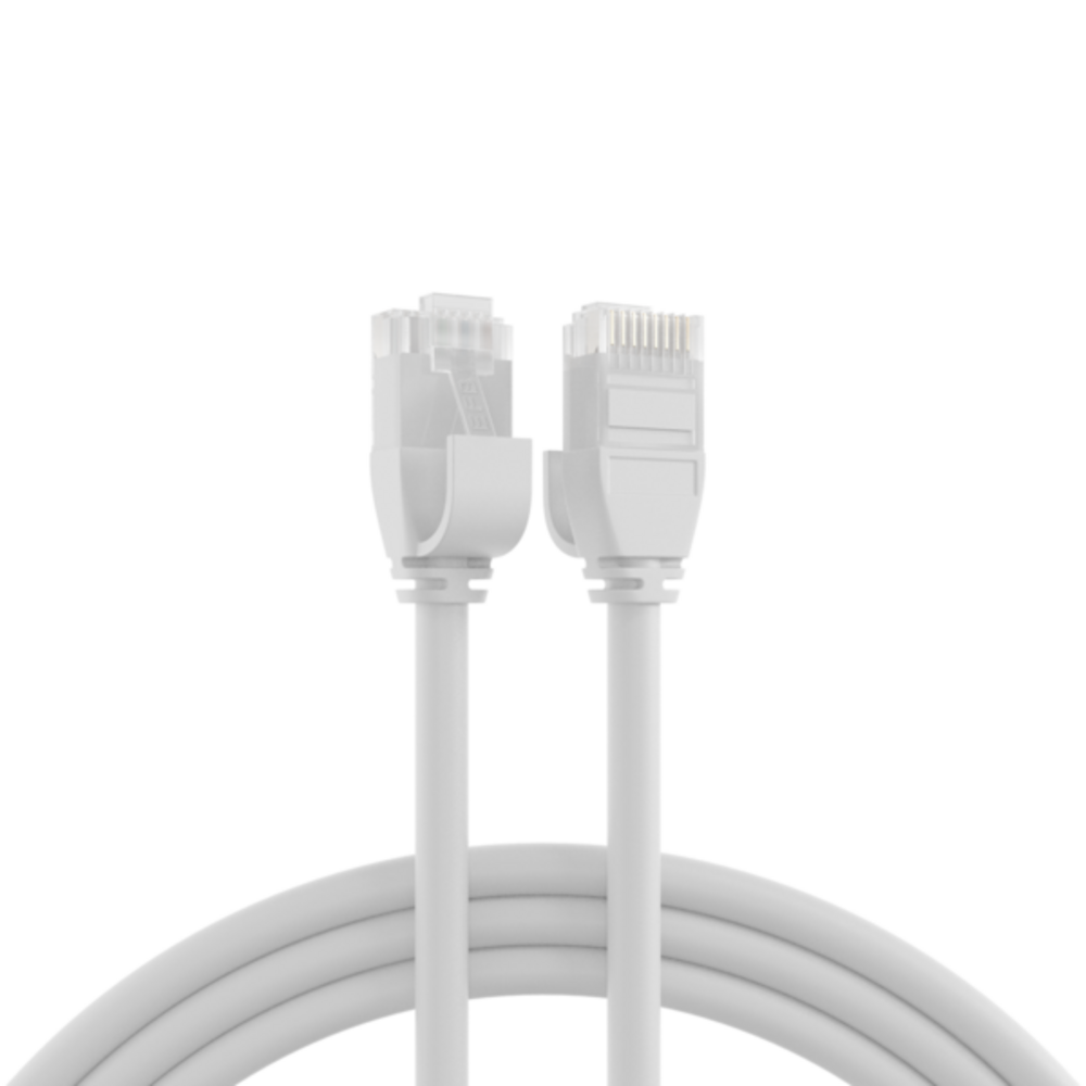 Patchkabel  RJ45 Patchkabel Cat.6A U/UTP TPE, 3,6mm ultraflex weiß 1m - 1 VPE = 10 Stï¿½ck