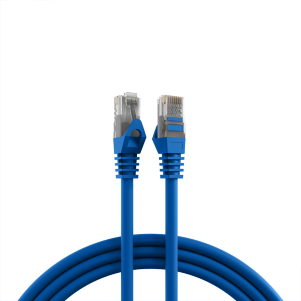 Patchkabel  RJ45 Patchkabel Cat.5e U/UTP LSZH, CCA AWG24/7 blau 1m - 1 VPE = 10 Stï¿½ck