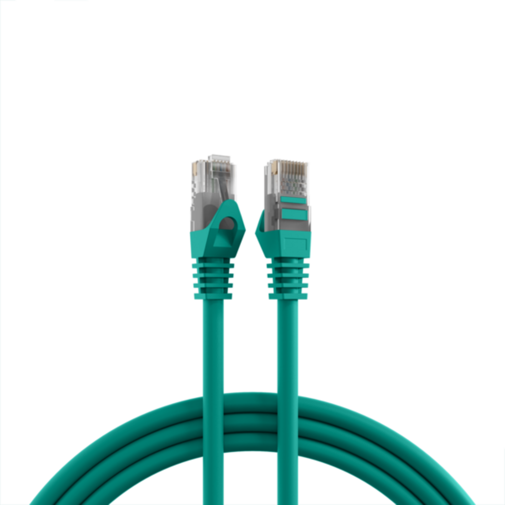 Kupferverkabelung RJ45 Patchkabel Cat.5e U/UTP LSZH, CCA AWG24/7 grün 20m - 1 VPE = 5 Stï¿½ck