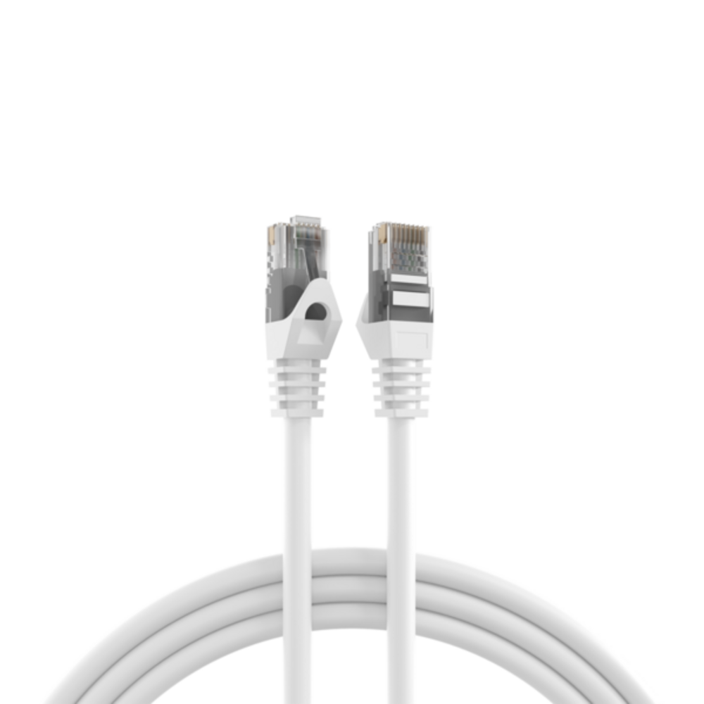 Patchkabel  RJ45 Patchkabel Cat.5e U/UTP LSZH, CCA AWG24/7 weiß 1m - 1 VPE = 10 Stï¿½ck