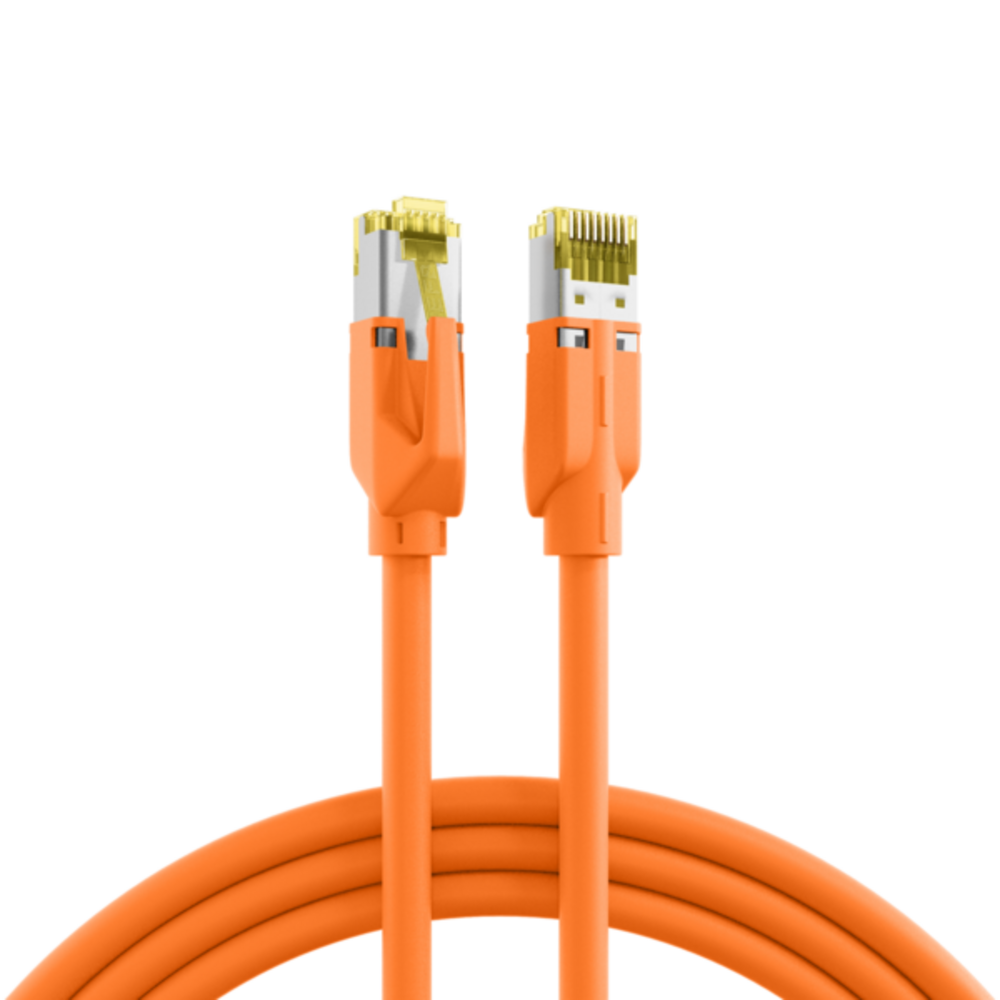 Patchkabel  RJ45 Patchkabel Cat.6A S/FTP LSZH, Draka UC900 TM31 orange 5m - 1 VPE = 5 Stï¿½ck
