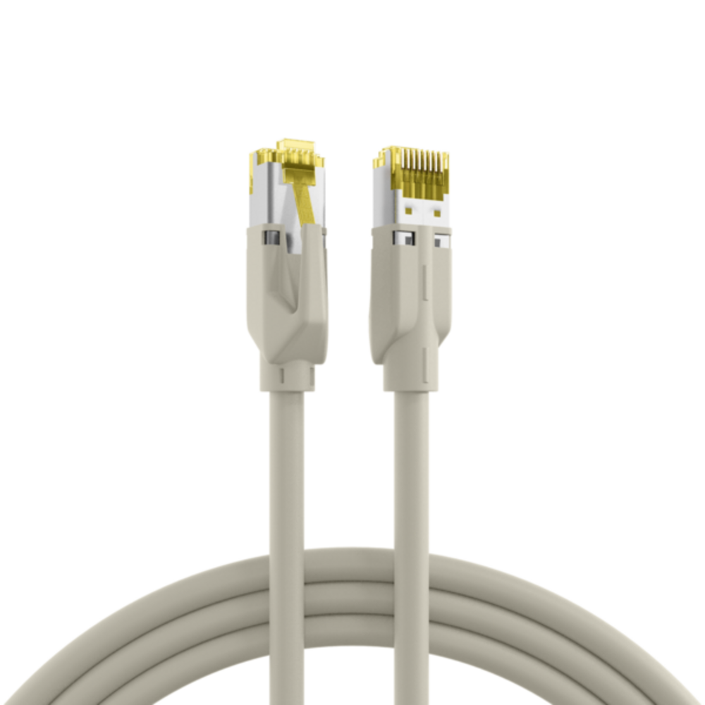 Patchkabel  RJ45 Patchkabel Cat.6A S/FTP LSZH, Dätwyler 7702 TM31 grau 2m - 1 VPE = 5 Stï¿½ck