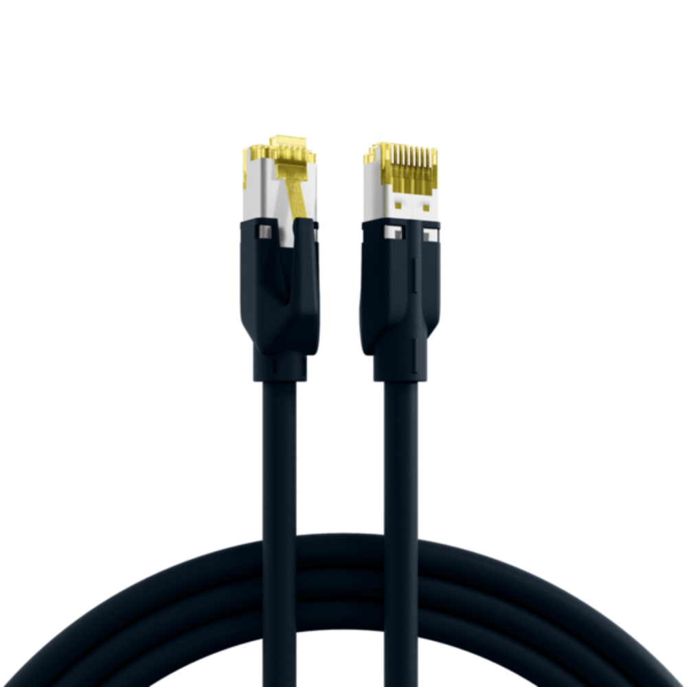 Patchkabel  RJ45 Patchkabel Cat.6A S/FTP LSZH, Dätwyler 7702 TM31 schwarz 5m - 1 VPE = 5 Stï¿½ck