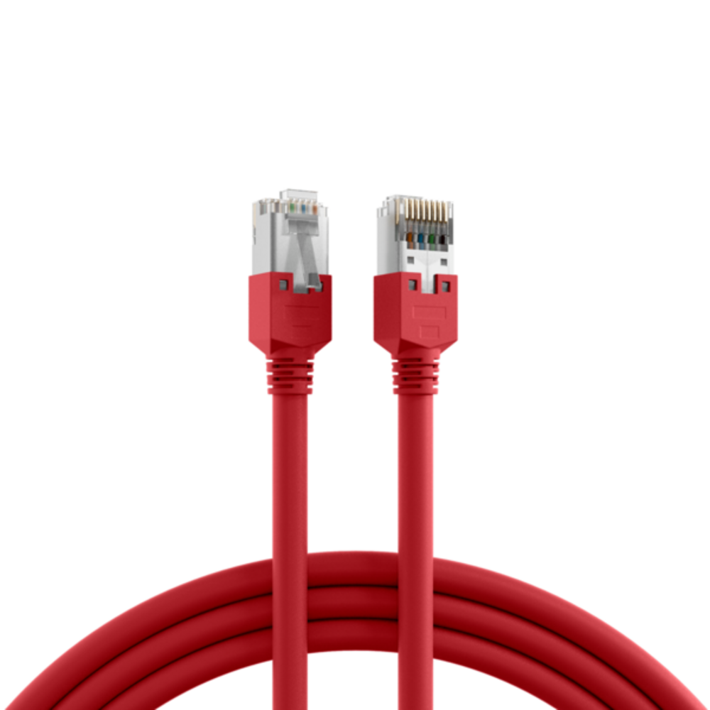 Patchkabel  RJ45 Patchkabel Cat.5e S/UTP PVC, Dätwyler 5502 TM11 rot 1m - 1 VPE = 5 Stï¿½ck