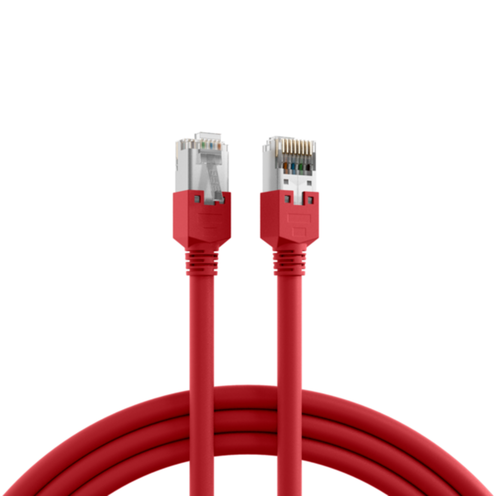 Patchkabel  RJ45 Patchkabel Cat.5e S/UTP PVC, Dätwyler 5502 TM11 rot 3m - 1 VPE = 5 Stï¿½ck