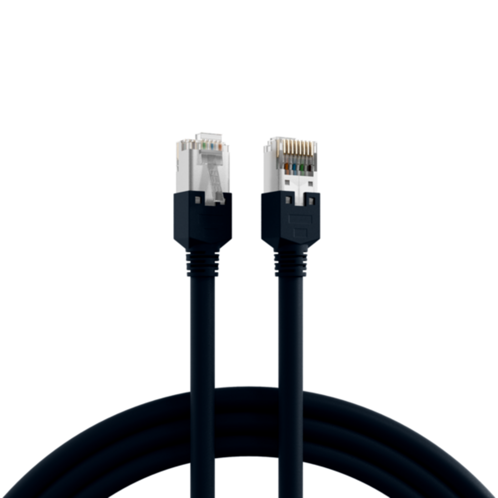 Patchkabel  RJ45 Patchkabel Cat.5e S/UTP PVC, Dätwyler 5502 TM11 schwarz 3m - 1 VPE = 5 Stï¿½ck