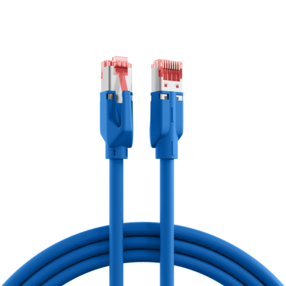 Patchkabel  RJ45 Patchkabel Cat.6A S/FTP LSZH, Dätwyler 7702 TM21 blau 5m - 1 VPE = 5 Stï¿½ck