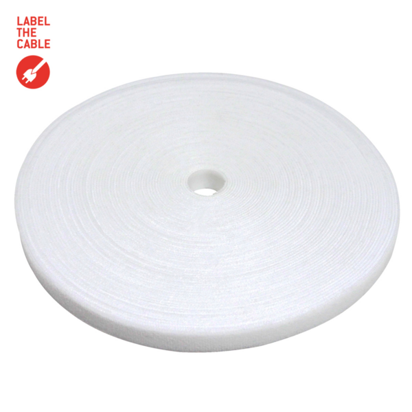 LTC ROLL STRAP  Doppelseitige Klettbandrolle, 25m weiß