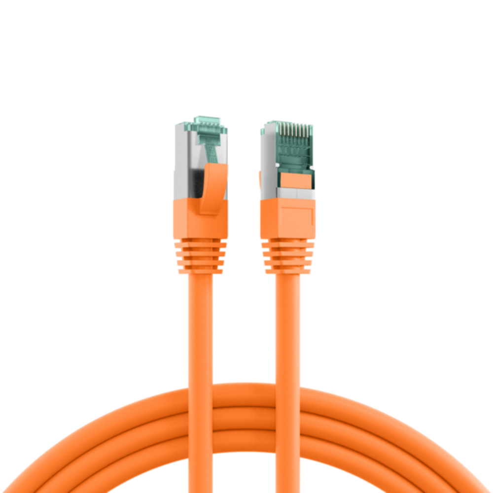 Patchkabel  RJ45 Patchkabel Cat.6A S/FTP LSZH, orange 1m - 1 VPE = 10 Stï¿½ck