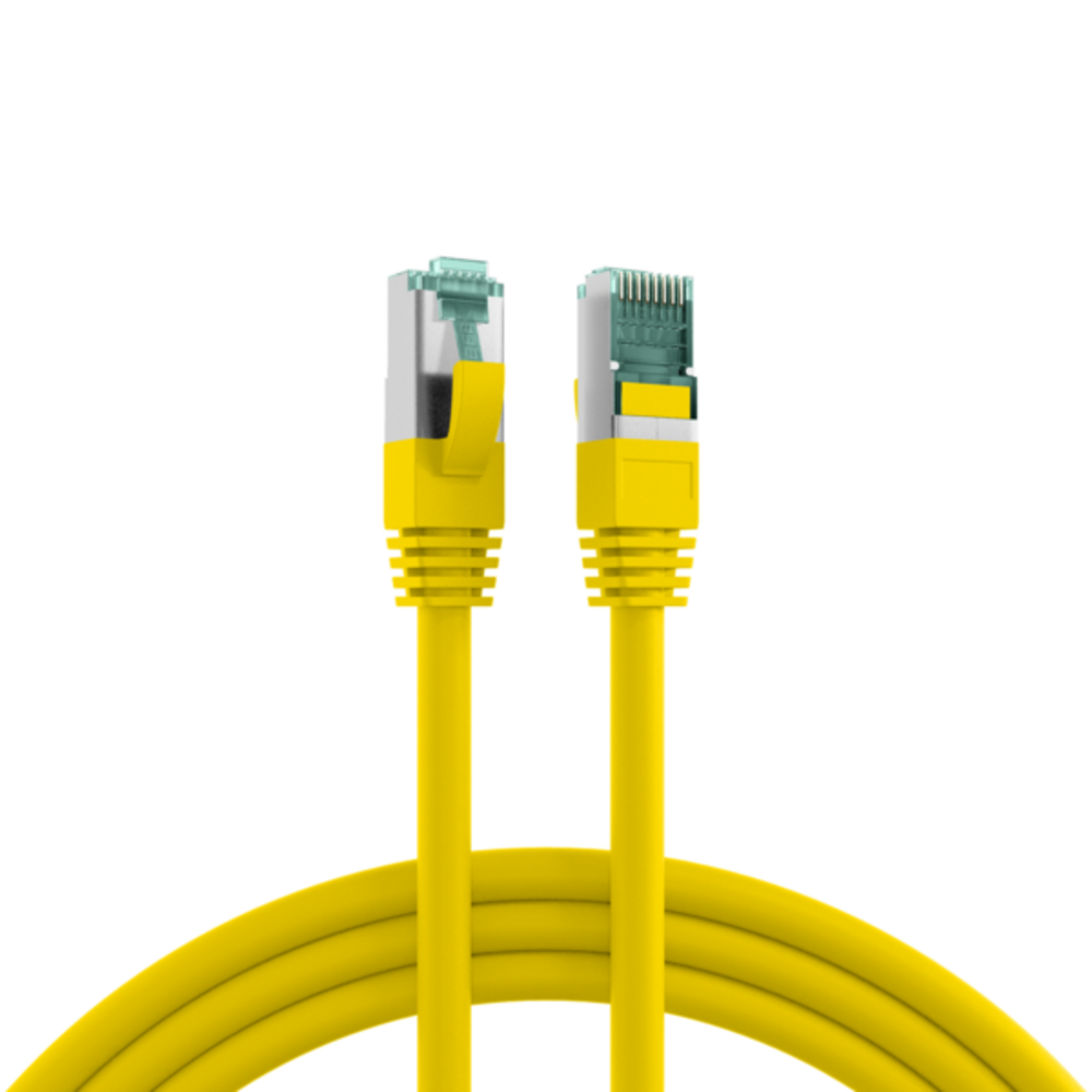 Patchkabel  RJ45 Patchkabel Cat.6A S/FTP LSZH, gelb 20m - 1 VPE = 5 Stï¿½ck