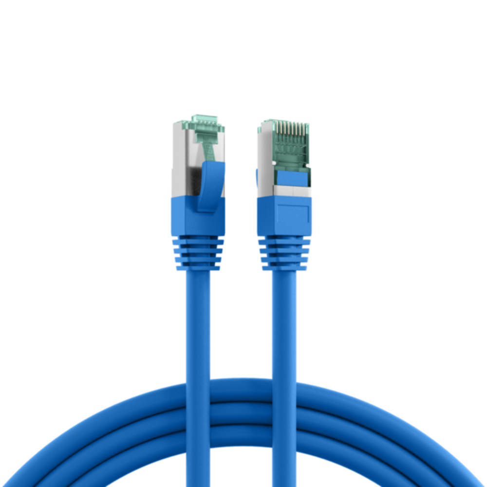 Patchkabel  RJ45 Patchkabel Cat.6A S/FTP LSZH, blau 2m - 1 VPE = 10 Stï¿½ck