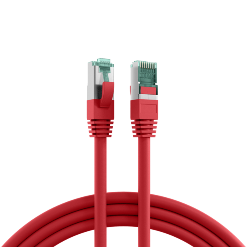 Patchkabel  RJ45 Patchkabel Cat.6A S/FTP LSZH, rot 30m - 1 VPE = 5 Stï¿½ck