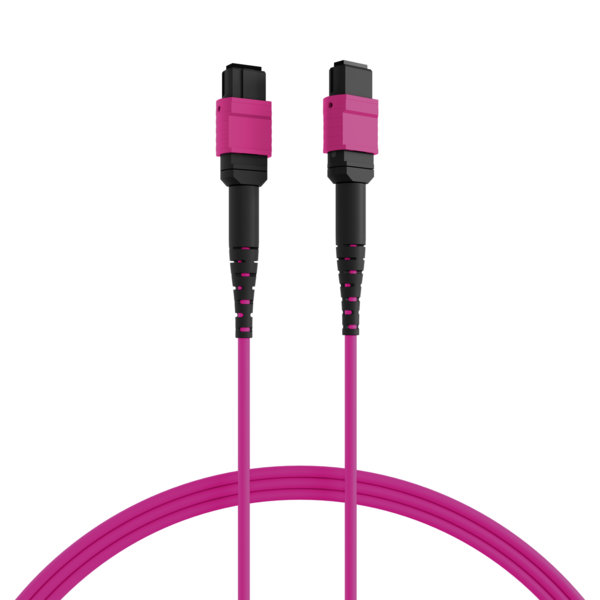 MPO-PLUS®(F)-MPO-PLUS®(F) Patchkabel OM4 8 Fasern, Typ B LSZH erika-violett 2m