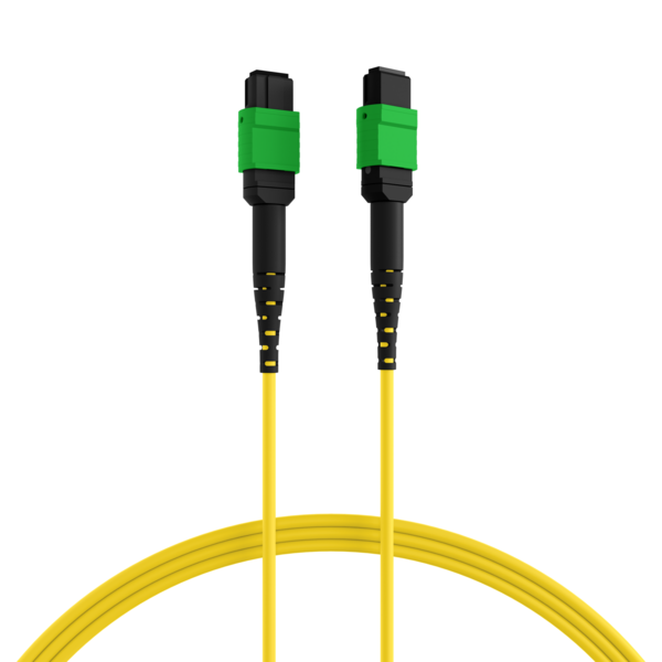 MPO-PLUS®/APC(F)-MPO-PLUS®/APC(F) Patchkabel OS2, 8 Fasern Typ B LSZH gelb 3m