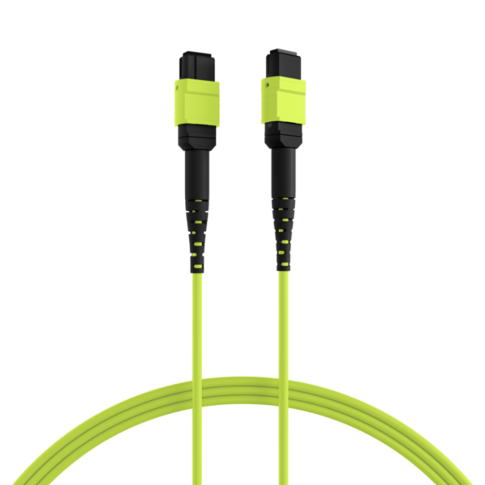 MPO / MTP MTP®(F)-MTP®(F) Patchkabel OM5 12 Fasern, Typ B LSZH limettengrün 15m  - 1 VPE = 5 Stï¿½ck
