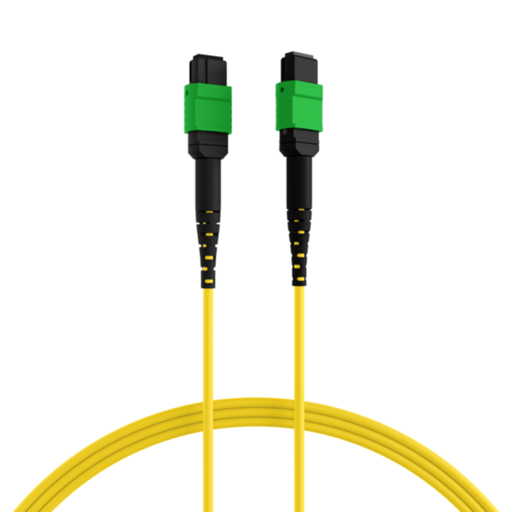 MPO / MTP MTP®/APC(F)-MTP®/APC(F) Patchkabel OS2 24 Fasern, Typ A LSZH gelb 5m  - 1 VPE = 10 Stï¿½ck