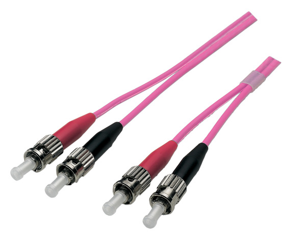 4049759065409 - Duplex Patchkabel ST-ST OM4 -- 15m LSZH 3mm erikaviolett