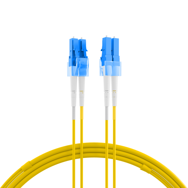 Duplex Patchkabel Flat-Twin LC-LC OS2 G652D -- 30m LSZH 3x5mm gelb