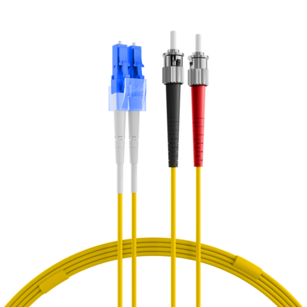 Glasfaser Patchkabel Duplex Patchkabel LC-ST OS2 G652D, 10m LSZH 2mm gelb - 1 VPE = 14 Stï¿½ck