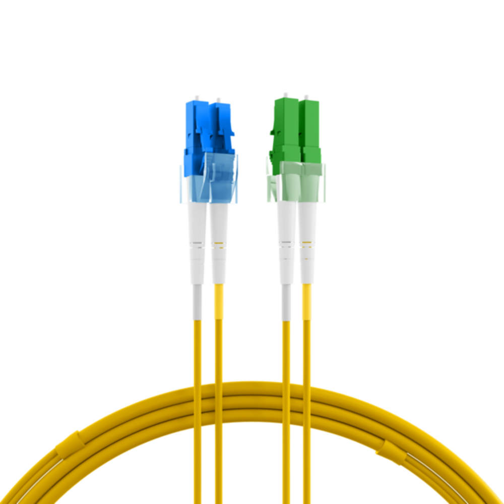 Glasfaser Patchkabel Duplex Patchkabel LC/APC-LC OS2 G652D, 3m LSZH 2mm gelb - 1 VPE = 10 Stï¿½ck
