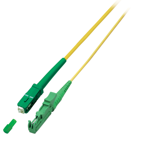 Simplex LWL Patchkabel E2000®/APC-SC/APC, OS2 3,0mm Gelb 9/125µm 10m