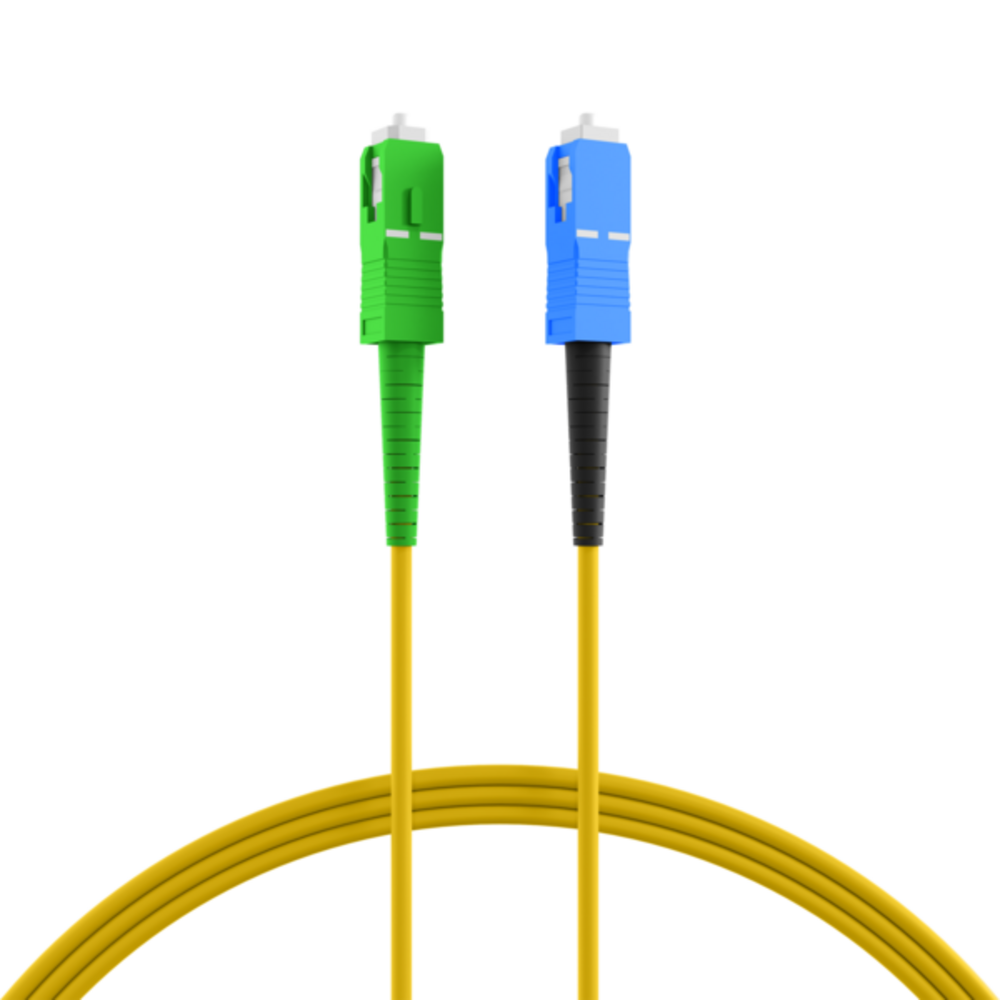 Glasfaser Patchkabel Simplex Patchkabel SC/APC-SC OS2 G657A2, 1m LSZH 3mm gelb - 1 VPE = 10 Stï¿½ck