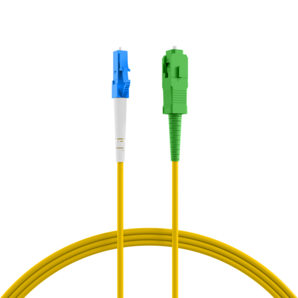 Glasfaser Patchkabel Simplex Patchkabel LC-SC/APC OS2 G657A2, 2m LSZH 2mm gelb - 1 VPE = 10 Stï¿½ck