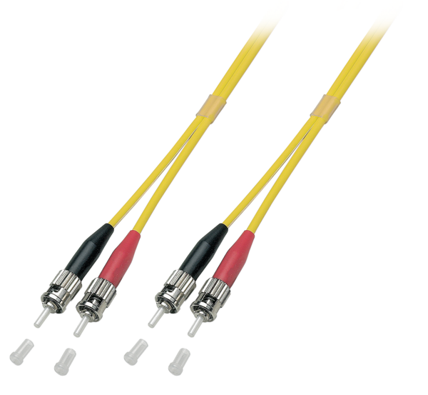 Duplex Patchkabel ST-ST OS2 G652D, 3m LSZH 3mm gelb