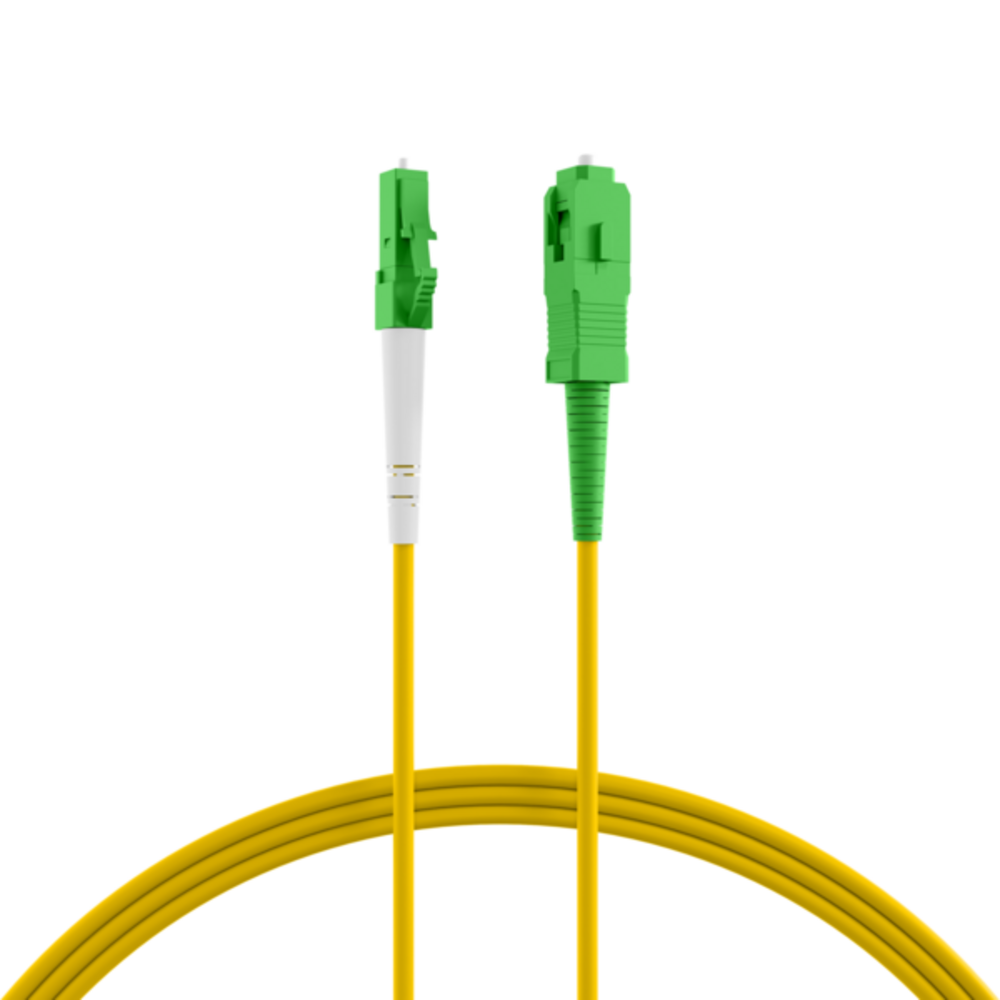 Glasfaser Patchkabel Simplex Patchkabel LC/APC-SC/APC OS2 G657A2, 2m LSZH 2mm gelb - 1 VPE = 10 Stï¿½ck