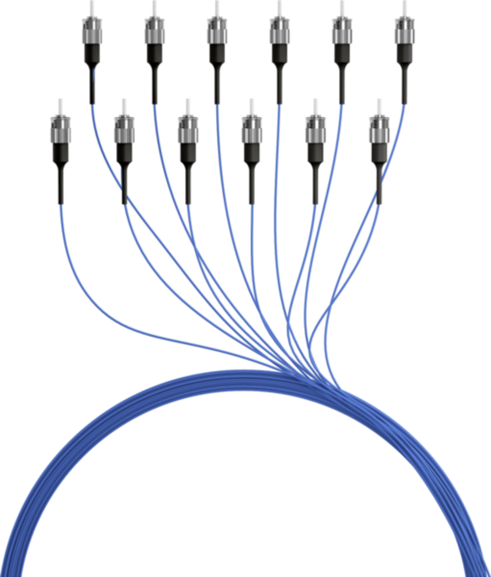 Glasfaser Pigtails Faserpigtail ST OM1, Blau 2m - 1 Stück - 1 VPE = 12 Stï¿½ck