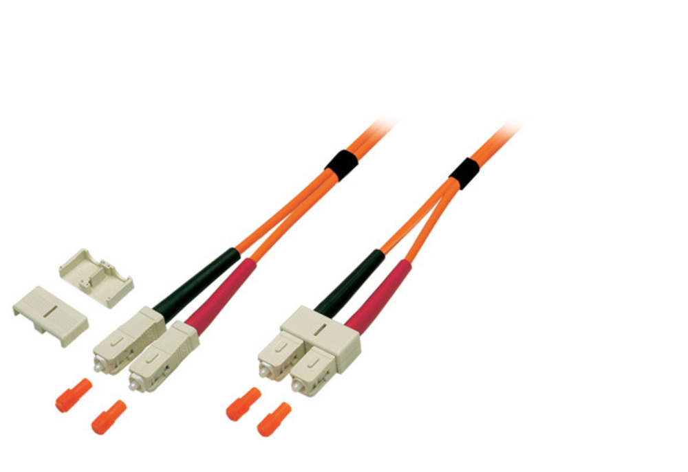 Glasfaser Patchkabel Duplex Patchkabel SC-SC OM1, 0,5m LSZH 3mm orange - 1 VPE = 10 St�ck