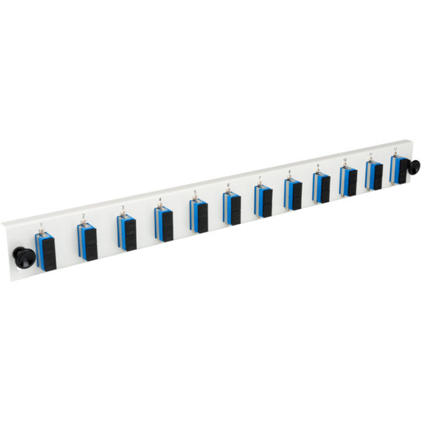 Frontblende 12 x SC Simplex/E2000®, Simplex/MTRJ/LC Duplex, grau