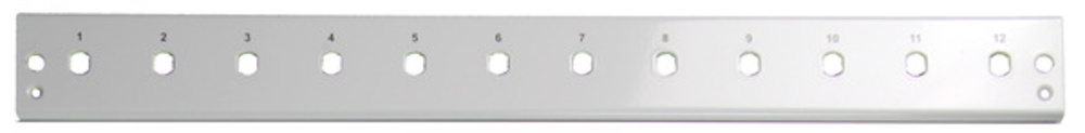 Glasfaser Verteiler Frontblende 12 x ST/FC (D-hole), grau, - 1 VPE = 100 St�ck