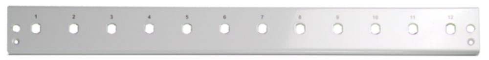 Glasfaser Verteiler Frontblende 12 x ST/FC (D-hole), grau, - 1 VPE = 100 Stï¿½ck