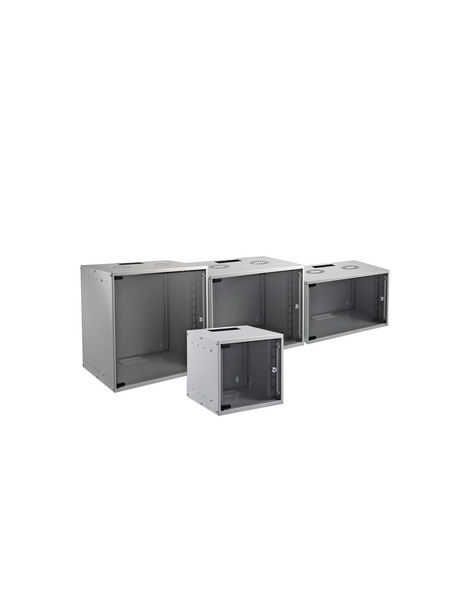 19? 15HE Wandgehäuse Basic, Tiefe 450 -- mm, 1-teilig, Flat Pack, RAL9010