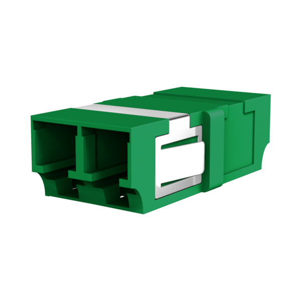  Adapter LC/APC Duplex SM grÃ¼n -- flanschlos