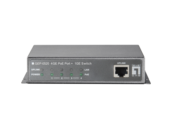 1-Port Gigabit Ethernet +, 4-Port PoE Desktop PSE Switch LAN Switch