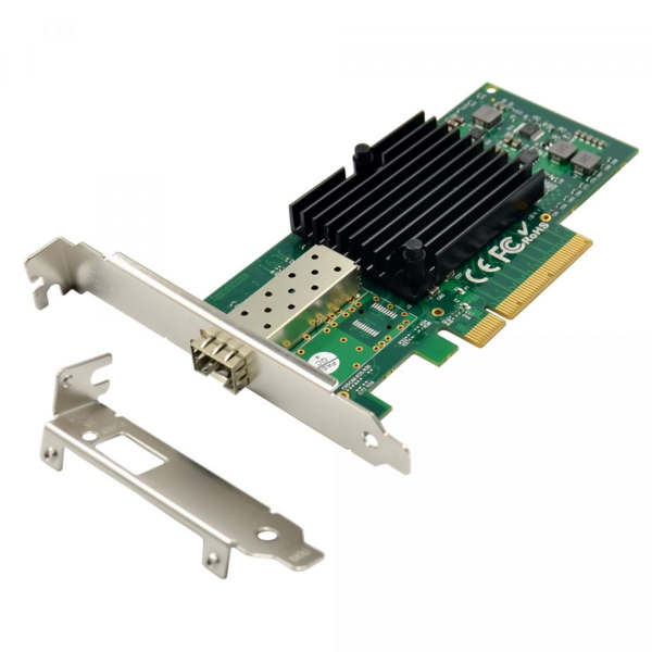 10-Gigabit-Glasfaser-PCIe Netzwerkkarte -- c1 x 10GbE SFP+-Steckplätze
