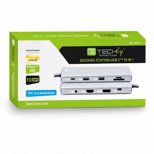 10 in 1 USB-C? Dockingstation HDMI DP RJ45 2.5G PD, mit Micro SD/SD Reader silber USB