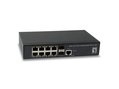 10-Port L2 Managed Gigabit Ethernet Switch, 2x GE SFP 10-Port L2 Managed Gigabit Ethernet Switch, 2x GE SFP